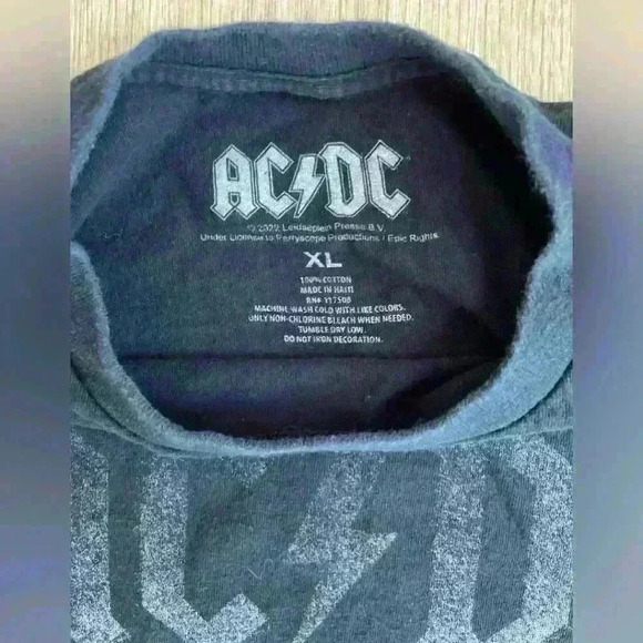 AC/DC Highway To Hell Mens T-Shirt Short Sleeve Crew Neck Faded Black XL - Picture 4 of 7